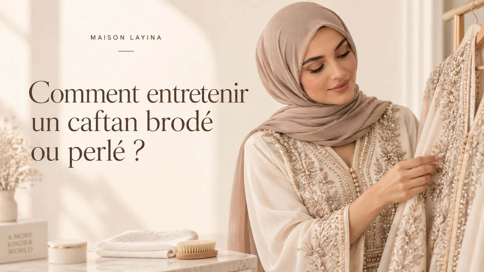 Wie pflegt man einen bestickten oder perlenverzierten Kaftan?