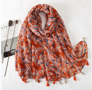 Hijab Coton Lin Léopard Pour Femme – présentation du modèle, vue 20