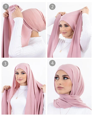 Hijab Instantané Sans Épingle Pour Femme – vue principale