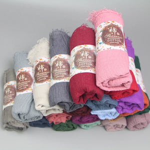 Hijab Coton Froissé Respirant Pour Femme – vue principale