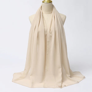 Hijab Mousseline Uni Long Pour Femme – vue 12