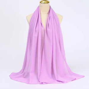 Hijab Mousseline Uni Long Pour Femme – vue 14