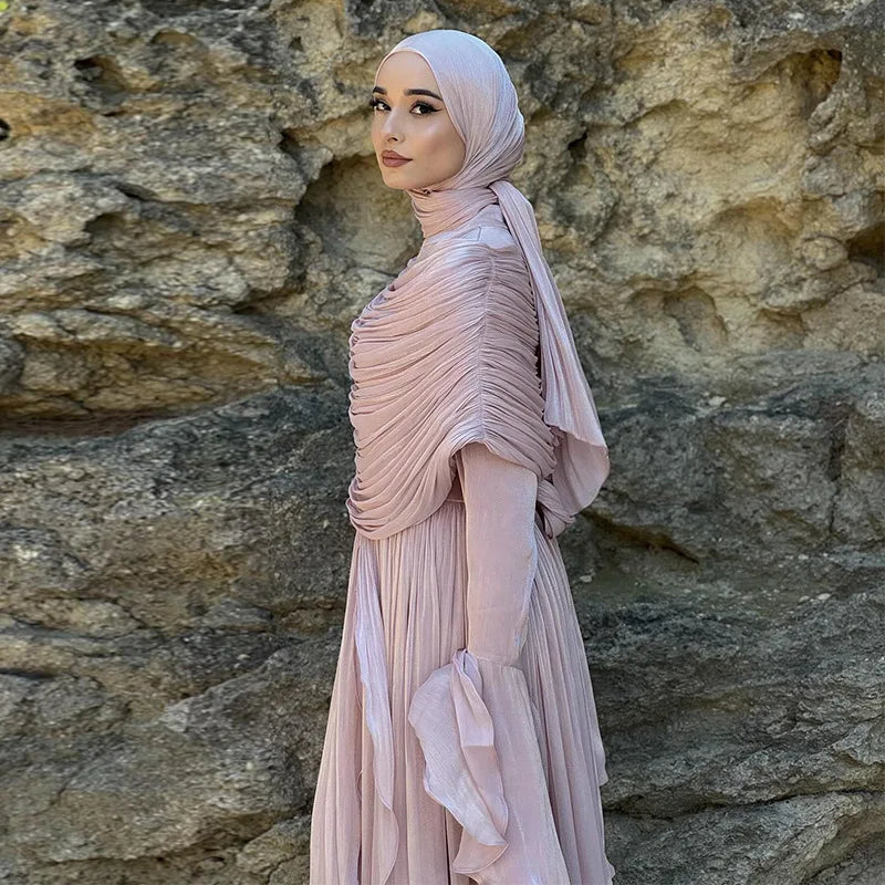 Robe Plissée Fête Islamique – détail de la coupe