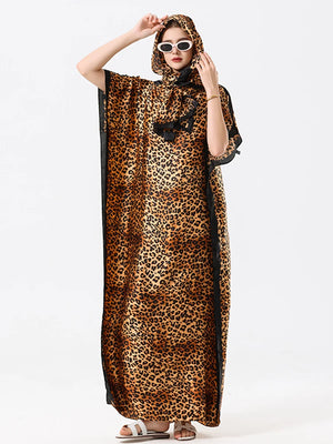 Robe Imprimée Léopard Malaisienne – détail du tissu et des finitions