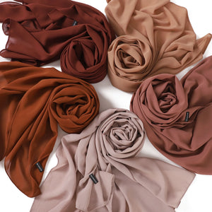 Hijab Mousseline Rétro Pour Femme – présentation du modèle, vue 5