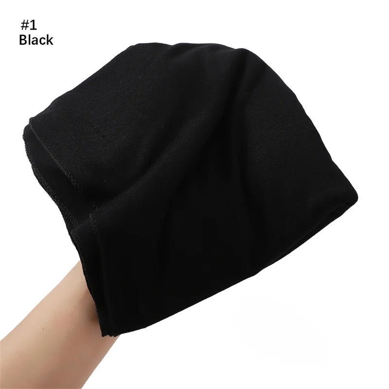 Hijab Jersey Coton Grande Taille – Tons Essentiels en noir – Maison Layina