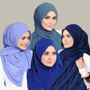 Hijab Mousseline Uni Long Pour Femme – vue 3