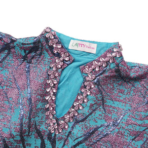 Abaya Brocart Boubou Djellaba – présentation du modèle, vue 4