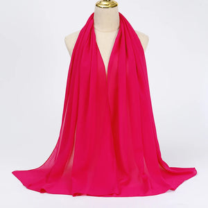 Hijab Mousseline Uni Long Pour Femme – vue 9