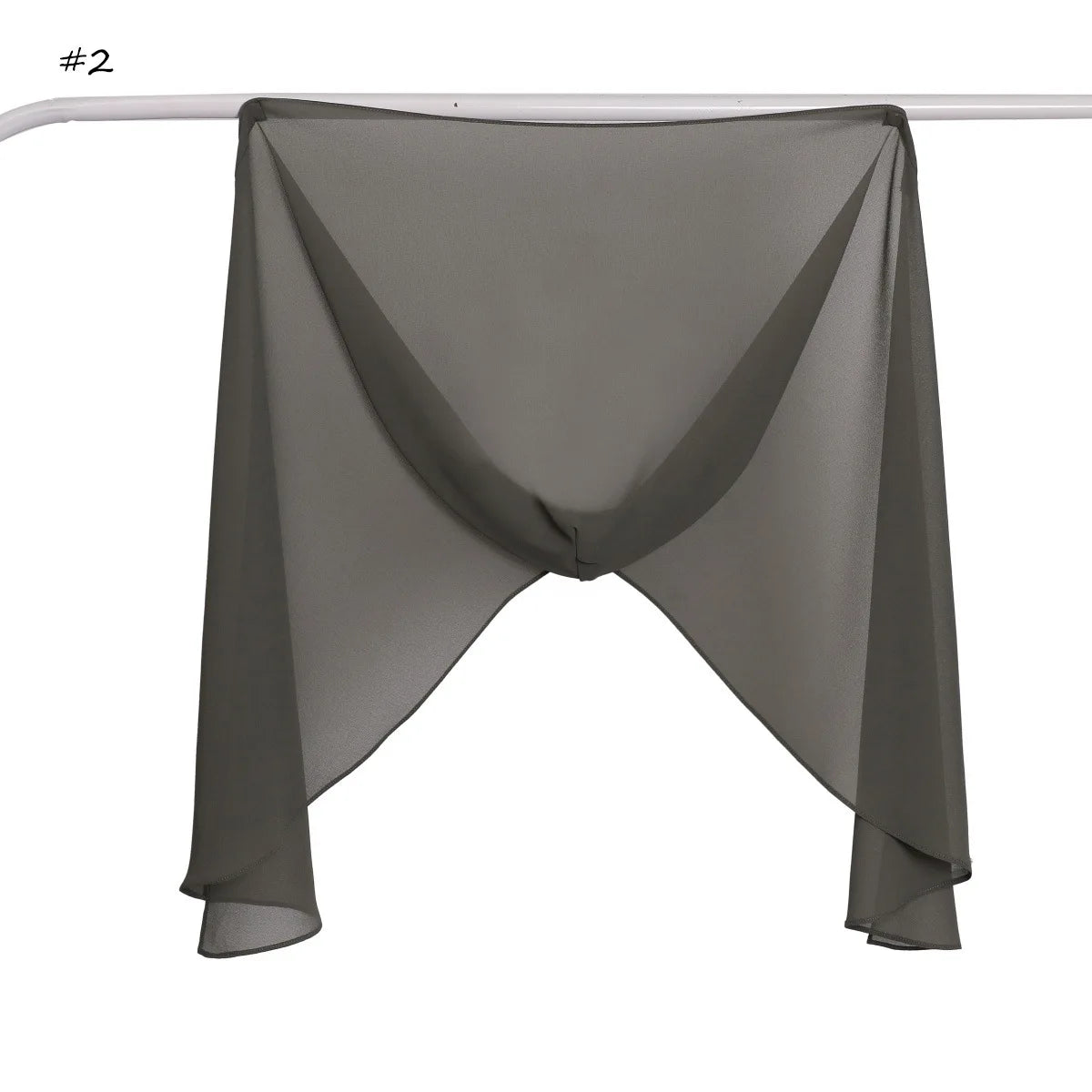 Hijab Mousseline Magnétique Pour Femme – Tons Essentiels en gris olive – Maison Layina