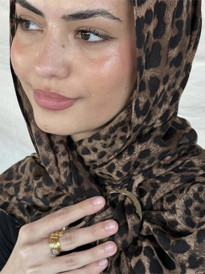 Hijab Léopard Bohème – présentation du modèle, vue 4