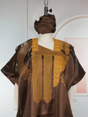 Abaya Africaine Dashiki Brodée Pour Femme – vue 6