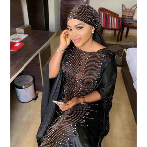 Abaya Africaine Dashiki Grande Taille – vue produit 3 – Maison Layina