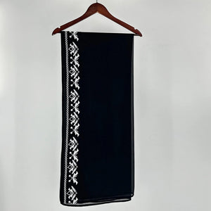 Abaya Brodée Noire ou Hijab Assorti – vue produit 6