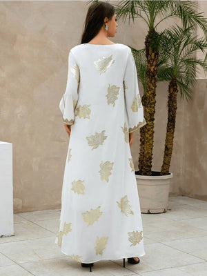 Abaya Col V Boutonnée Pour Femme – vue produit 5