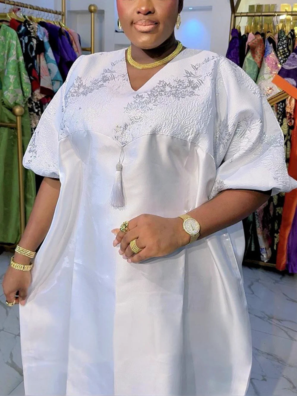 Abaya Dubaï Luxe Boubou Djellaba – vue 2