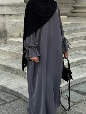 Abaya Dubaï Nœud Ajustable Pour Femme – vue 4