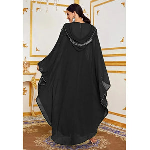 Abaya Farasha à Capuche Manches Papillon – vue produit 3