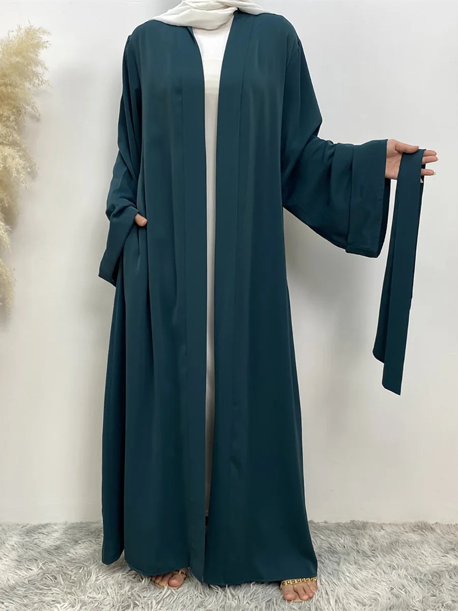 Abaya Kimono Ouverte Pour Femme – détail de la coupe