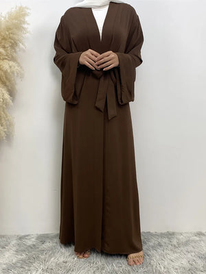 Abaya Kimono Ouverte Pour Femme – présentation du modèle, vue 11