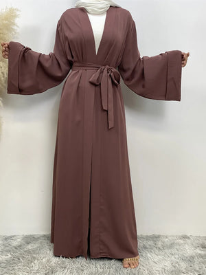 Abaya Kimono Ouverte Pour Femme – présentation du modèle, vue 12