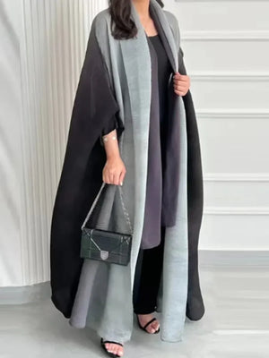 Abaya Kimono Plissée Dégradée Pour Femme – vue produit 5 – Maison Layina