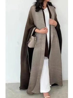 Abaya Kimono Plissée Dégradée Pour Femme – vue produit 10 – Maison Layina
