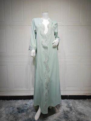 Abaya Longue Ouverte Cardigan – présentation du modèle, vue 7