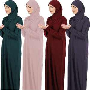Abaya de Prière à Capuche Unie – vue principale