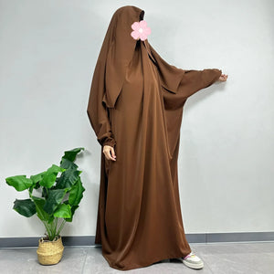 Abaya de Prière à Capuche Unie – vue produit 6