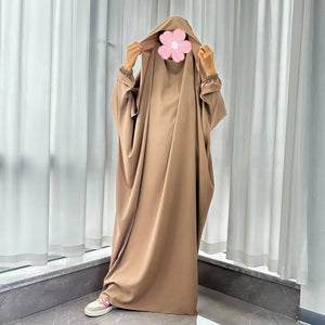 Abaya de Prière à Capuche Unie – vue produit 13
