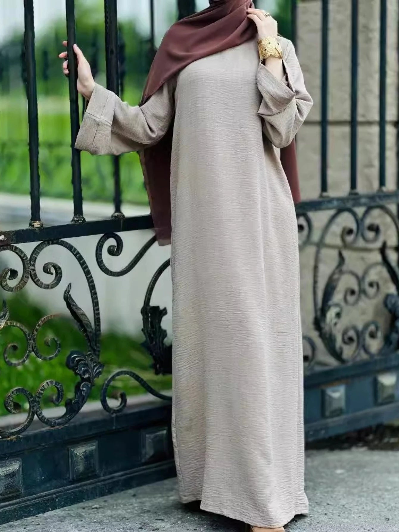 Abaya Solide Élégante Dubaï Pour Femme – vue 2