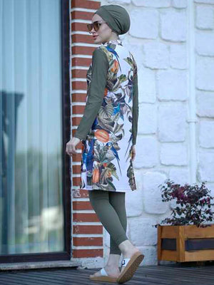 Burkini Fleuri 3 ou 4 Pièces UPF 50+ – vue produit 6
