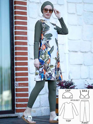 Burkini Fleuri 3 ou 4 Pièces UPF 50+ – vue produit 17