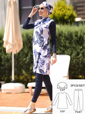 Burkini Fleuri 3 ou 4 Pièces UPF 50+ – vue produit 20