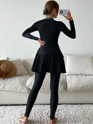 Burkini Léopard 3 Pièces Pour Femme – vue produit 2