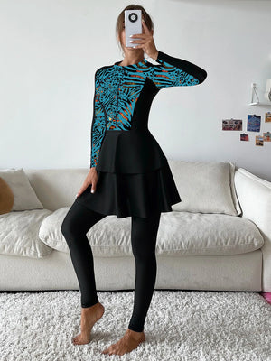 Burkini Léopard 3 Pièces Pour Femme – vue produit 11