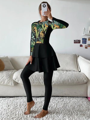 Burkini Léopard 3 Pièces Pour Femme – vue produit 16