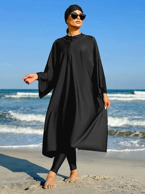 Burkini Uni Couvrant 3 Pièces – vue principale