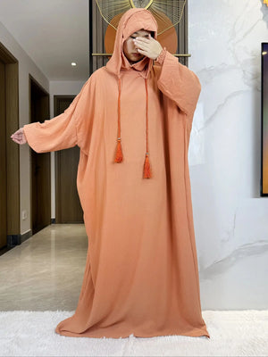Djellaba Coton à Capuche Pour Femme – vue produit 7