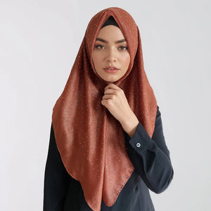 Hijab Carré Mousseline Strass Pour Femme – vue 2