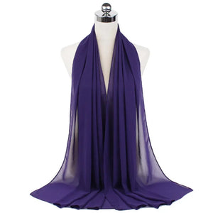 Hijab Mousseline Longue 70 × 180 cm – vue produit 31 – Maison Layina