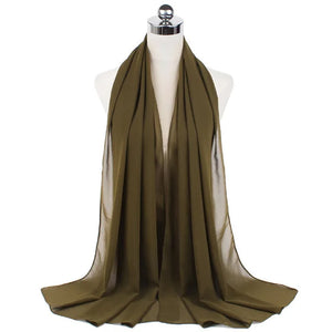 Hijab Mousseline Longue 70 × 180 cm – vue produit 33 – Maison Layina