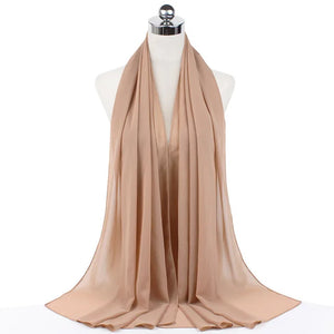Hijab Mousseline Longue 70 × 180 cm – vue produit 48 – Maison Layina