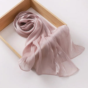 Hijab Mousseline Premium Uni Pour Femme – vue 26