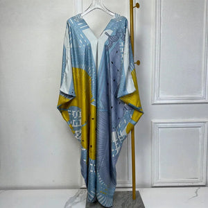 Robe de Soirée Koweïtienne Imprimée – détail et finitions – Maison Layina