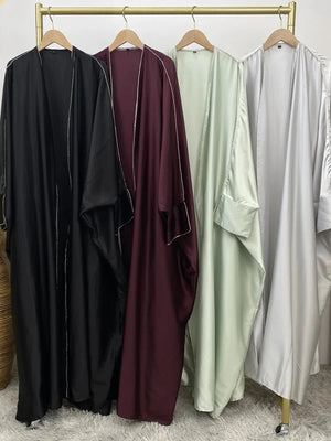 Abaya kimono à détails diamantés – coloris disponibles