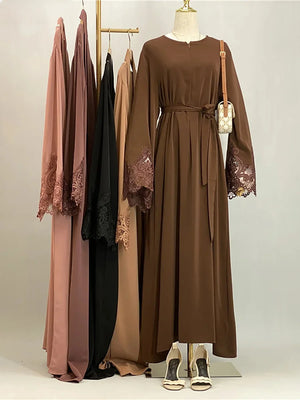 Abaya dentelle luxe kebaya – présentation des coloris