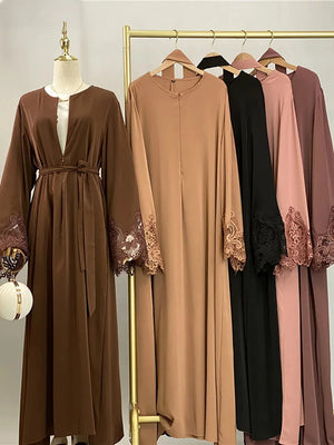 Abaya dentelle luxe kebaya – collection de coloris