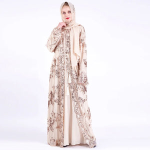 Abaya Ramadan Sequins Polyester – présentation du modèle, vue 9